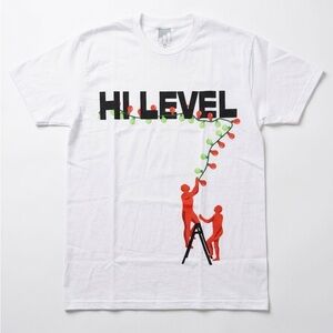 H.I. Level White Short Sleeve Graphic Tee- M